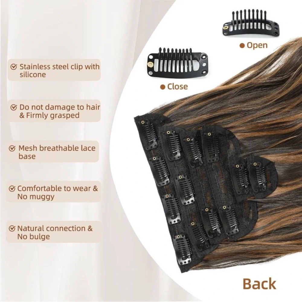 New 6PCS Clip-in Hair Extensions 20